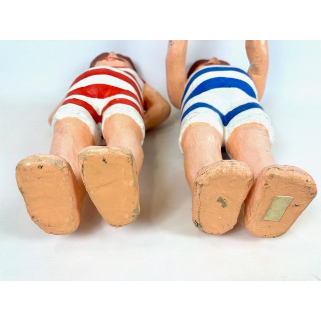 French Papier-Mâché Bathers, 1960s, Set of 2 For Sale - Image 6 of 12
