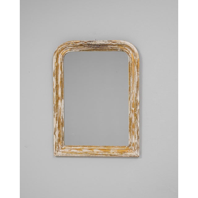 1880s French Wood Patinated Mirror For Sale - Image 4 of 18