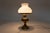 Old brass base oil lamp table lamp with opal glass shade from 1960’s, Italy. Probable later remade to electric.Condition...