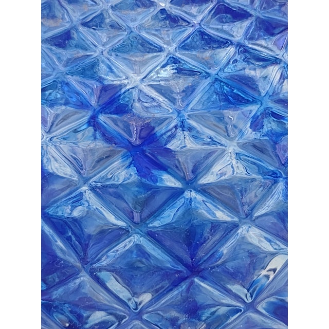 Vintage Handblown Cobalt Blue Cut Glass Paperweight, Signed & Dated 2002 For Sale - Image 10 of 11