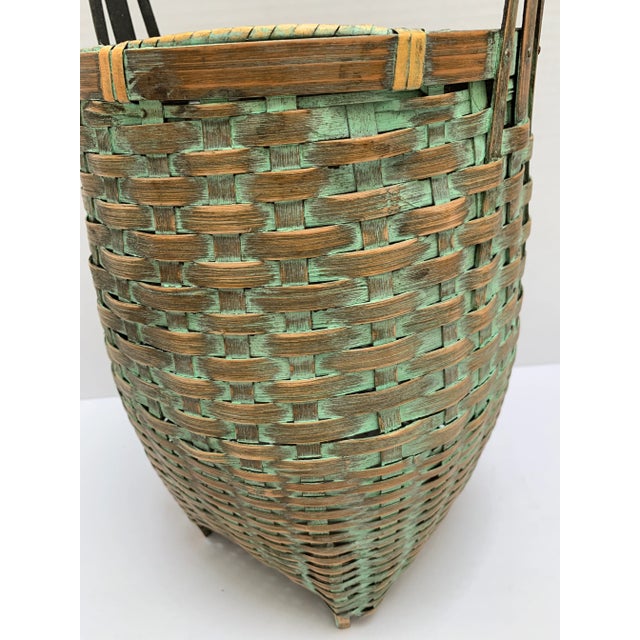 Vintage Asian Chinoiserie Decor and Storage Basket For Sale In Sacramento - Image 6 of 9