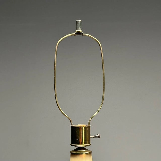 Gold Italian Mid-Century Modern, Large Table Lamps, Gold Glass, Brass, Italy, 1960s For Sale - Image 8 of 11