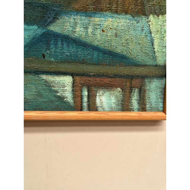 Kjell Lindberg, Ved Bron, 1950s, Oil Painting on Canvas, Framed For Sale - Image 11 of 15
