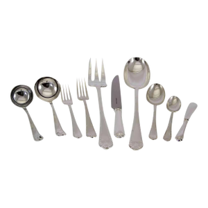 Vintage /New c.j. Vander Silverplate Louis Seize Pattern Flatware Set for 12- 76 Pieces