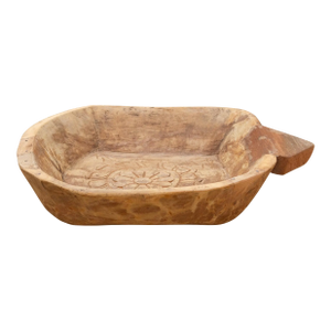 Primitive Carved Wood Swat Valley Bowl