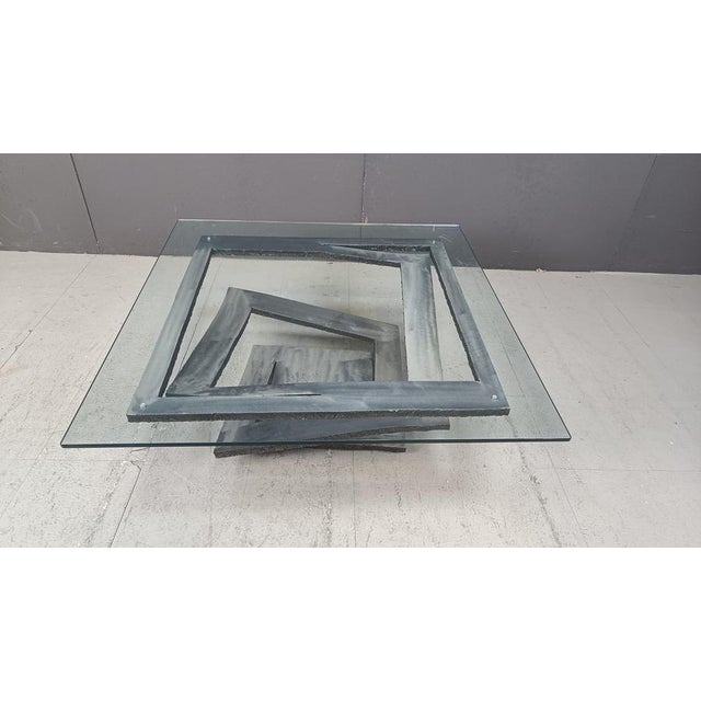 Fleur de Fer Coffee Table attributed to Maurice Barilone, 1980s For Sale - Image 3 of 15