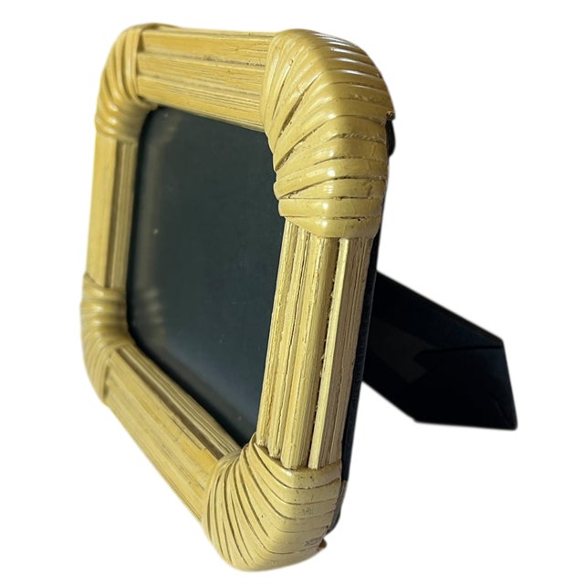 Bunny Williams Home Vintage Bamboo & Wrapped Rattan Picture Frame 3x5 Image After Ralph Lauren Bunny Williams For Sale - Image 4 of 10