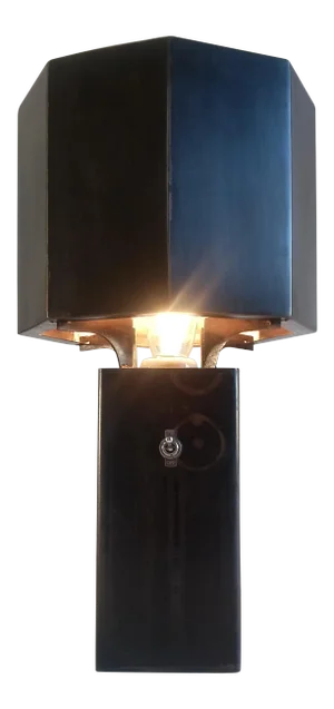 Stieglitz Black Metal Table Lamps - A Pair
