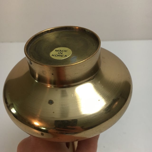 Vintage Korean Brass Bud Vase Chairish