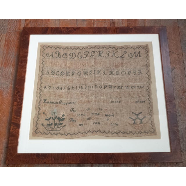 We are selling this well framed English child’s sampler. The sampler has traditional alphabet examples in two different...