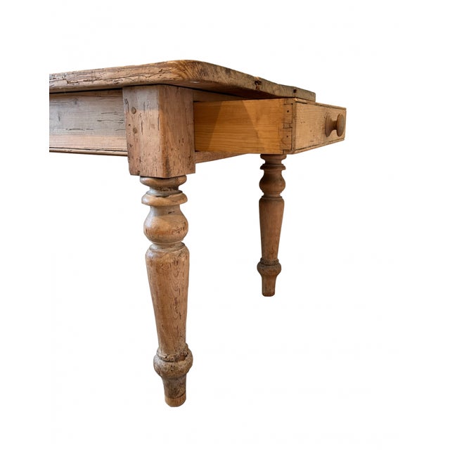 19th Century French Louis Philippe Farm Pine Table For Sale - Image 4 of 5