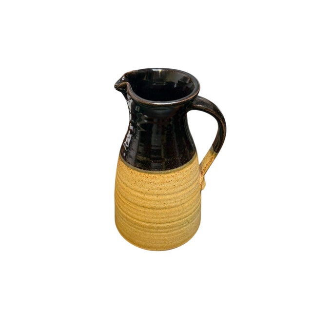 1960s Mid-Century Modern British Studio Pottery Jug with Tenmoku Glaze, 1960s For Sale - Image 5 of 9