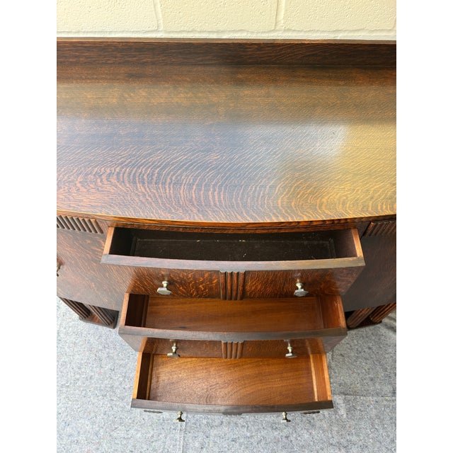 Brown Antique Art Deco Sideboard / Buffet / Credenza For Sale - Image 8 of 12