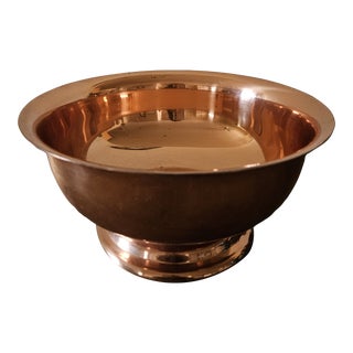 Vintage Coppercraft Guild Pedestal Copper Bowl For Sale