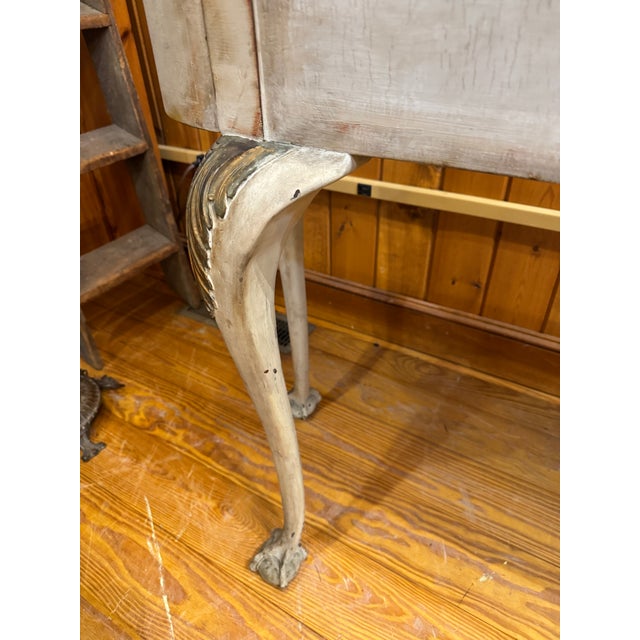 Vintage Carved Distressed Console Table With Ball-Claw-Feet For Sale - Image 9 of 12