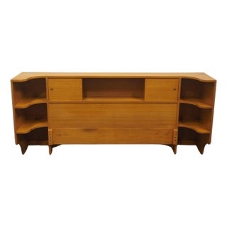 Rway Furniture MCM Mid Century Modern Solid Walnut Full Size Bookcase Headboard 8104 - Starlite Finish For Sale