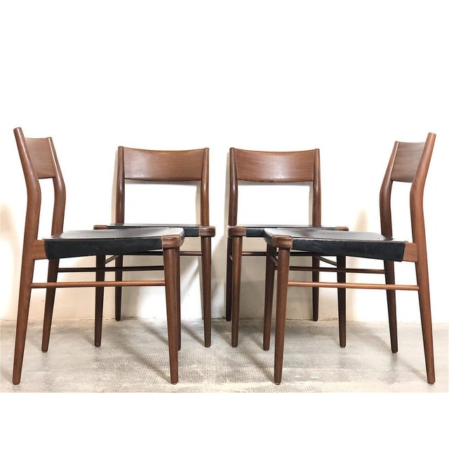Mid-Century Modern Danish Dining Chairs, Danimarca, 1960s, Set of 4 For Sale - Image 3 of 15