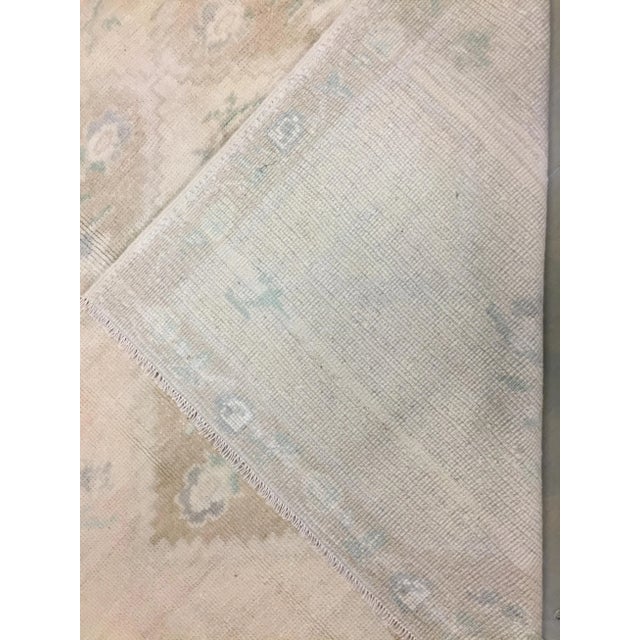 1940s Vintage Turkish Oushak Area Rug 4'9 X 7'9 For Sale - Image 5 of 6