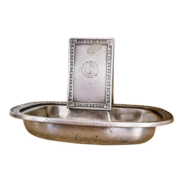 1926 Silver Plated Match Holder From the Breakers Hotel in Palm Beach Fl For Sale