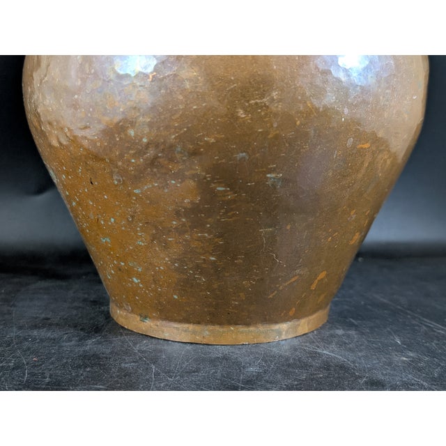 American Antique Galvanized Steel & Copper Water Jug Pitcher Double Spout 14" For Sale - Image 3 of 9