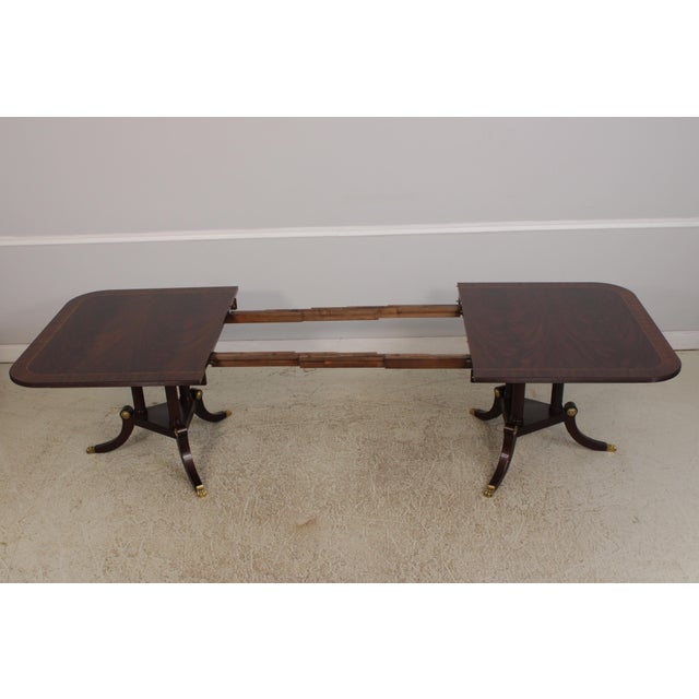 Henkel Harris Mahogany 2276 Double Pedestal Dining Table For Sale - Image 13 of 18