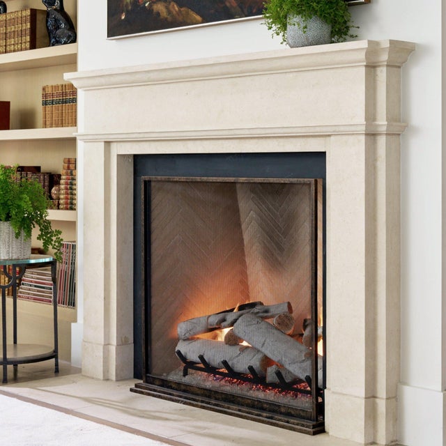 Metal Brilliant Gold August Fireplace Screen Iron For Sale - Image 7 of 12