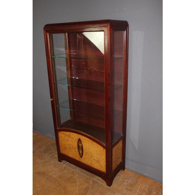 Art Deco Marquetry Display Case, 1925 For Sale - Image 6 of 14