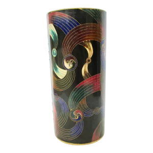 Vintage Chinese Enamel Cylinder Vase