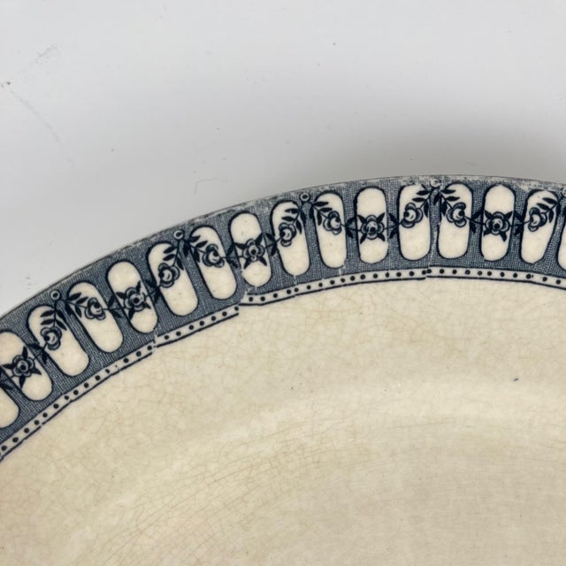 Round Ironstone Dish from Salins, 1890s For Sale - Image 6 of 12