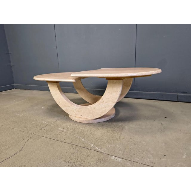 Vintage Travertine 2-Tier Coffee Table, 1970s For Sale - Image 3 of 10