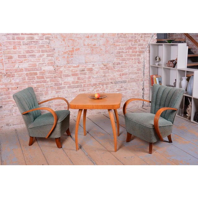 Art Deco Armchairs in Beech, Czech, 1920s, Set of 2 For Sale - Image 13 of 15