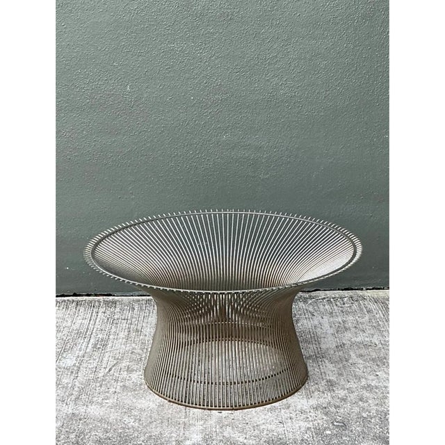 Silver Warren Platner Glass and Steel Coffee Table For Sale - Image 8 of 12