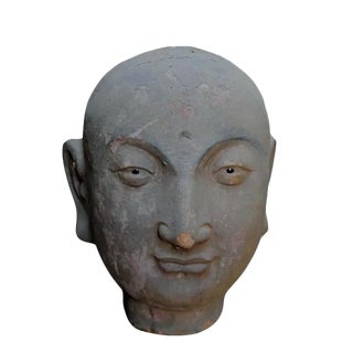 Late 19th Century Asian Antique Clay Lohan Head For Sale