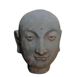 Late 19th Century Asian Antique Clay Lohan Head
