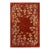 1930s Ruby Red Floral Antique Chinese Art Deco Carpet 4'4" X 6'6" Knotted Wool Rug For Sale
