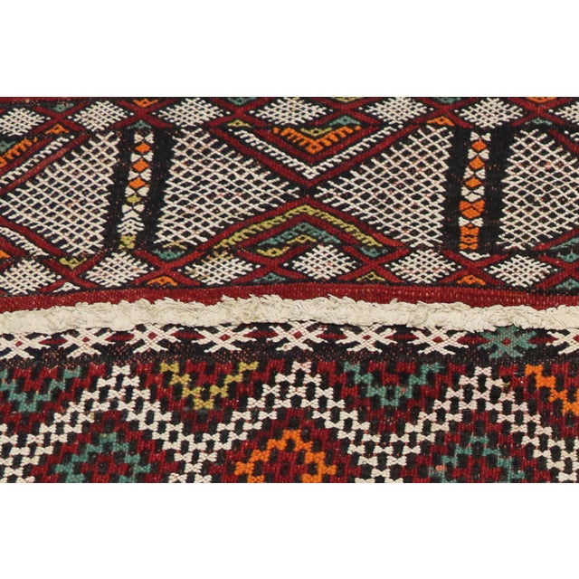 Textile Vintage Zemmour Moroccan Kilim Rug - 04'11 X 08'04 For Sale - Image 7 of 12