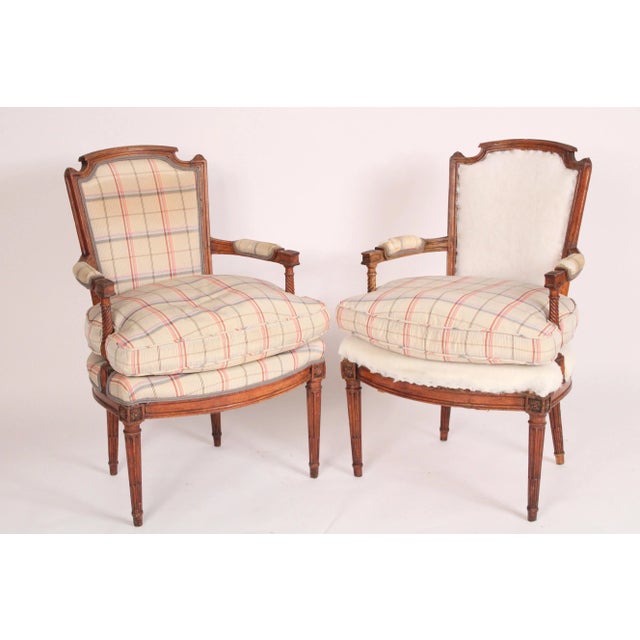 Pair of Late 18th Century Louis XVI Beech Wood Armchair Frames For Sale - Image 13 of 13