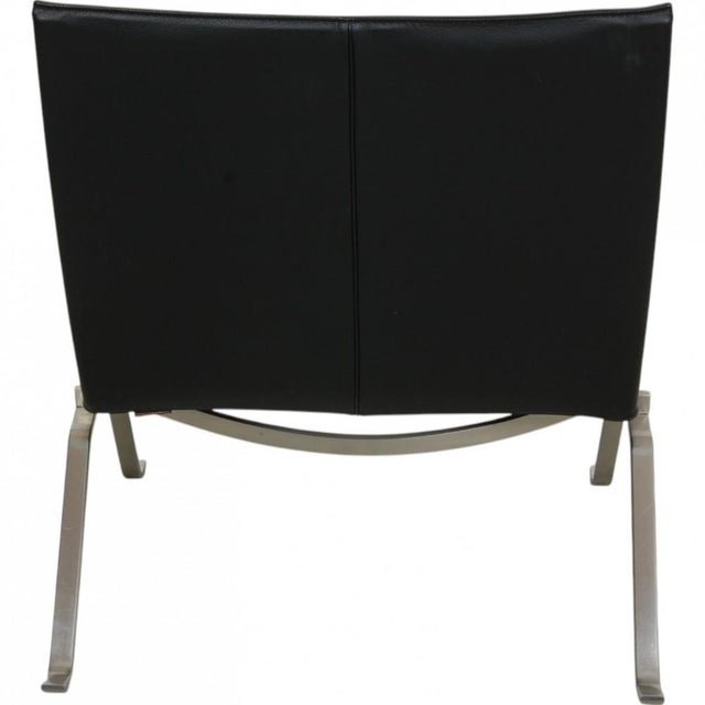 PK-22 Chair in Black Aura Leather by Poul Kjærholm For Sale - Image 3 of 18