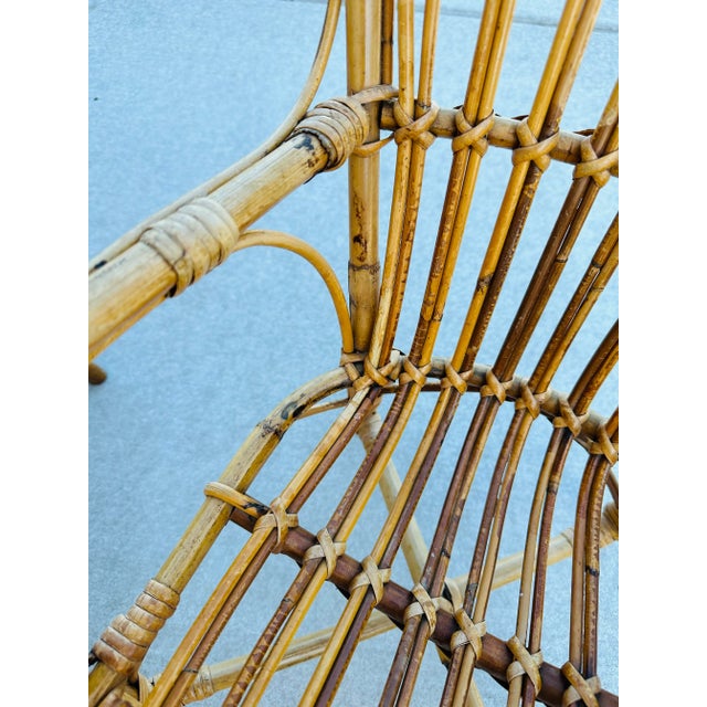 Boho Chic Child Size Franco Albini Rattan Chairs, a Pair For Sale - Image 3 of 6