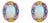 18k White Gold 18.2ct Opal & Multi Sapphire Cluster Stud Earrings With Diamonds- 2 Pieces For Sale