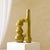 Art Deco Tamegroute Ochre Ceramic Sculptural Vase | One of a Kind For Sale - Image 3 of 6