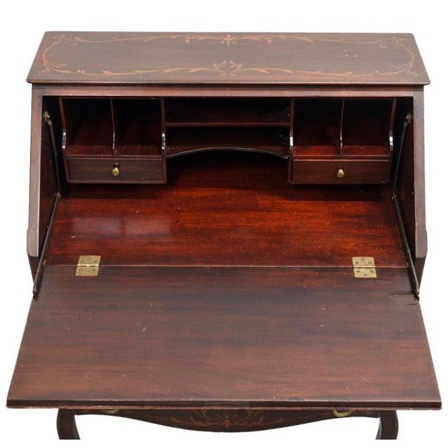 Antique French Marquetry Secretaire Desk For Sale In Miami - Image 6 of 13