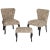 Art Nouveau Ebonized Walnut Armchairs and Ottoman Set, Set of 3 For Sale - Image 4 of 4