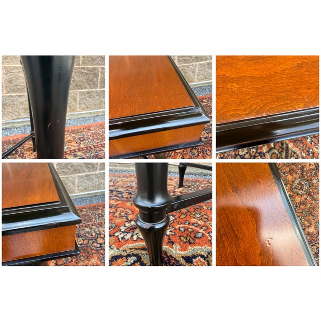 Vintage Bombay Traditional Regency Ebonized Cherry Side Table For Sale - Image 12 of 12