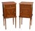 Antique French Mahogany Bedside Cabinets with Marble Tops, 1900, Set of 2 For Sale