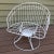 1960s Mid-Century Modern Homecrest Bottemiller White Metal Wire Swivel Rocker Barrel Chair For Sale - Image 13 of 13