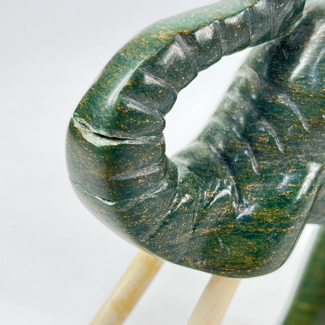 African Early 20th Century Shona Stone Verdite Elephant Sculpture MATTER COLLECTION For Sale - Image 3 of 10