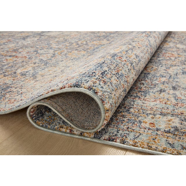 Loloi Rugs Angela Rose x Loloi Blake Rug Navy / Multi 18" x 18" Sample Rug For Sale - Image 4 of 8