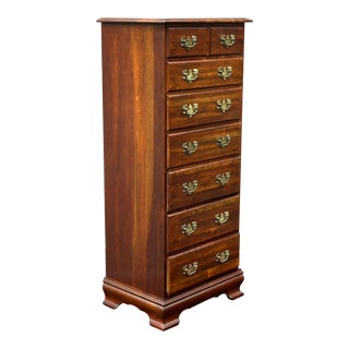 Chippendale Style Solid Cherry Seven Drawer Lingerie Chest by Crescent Furniture For Sale