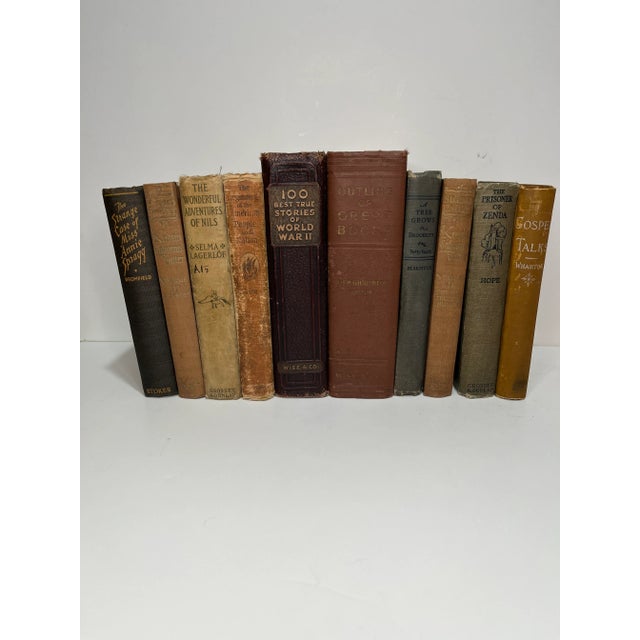 Browns and Tans Vintage Book Set - 10 Pieces For Sale - Image 4 of 4